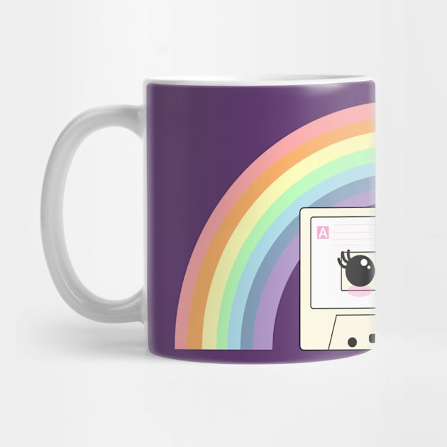 Cute rainbow cassette by Pendientera